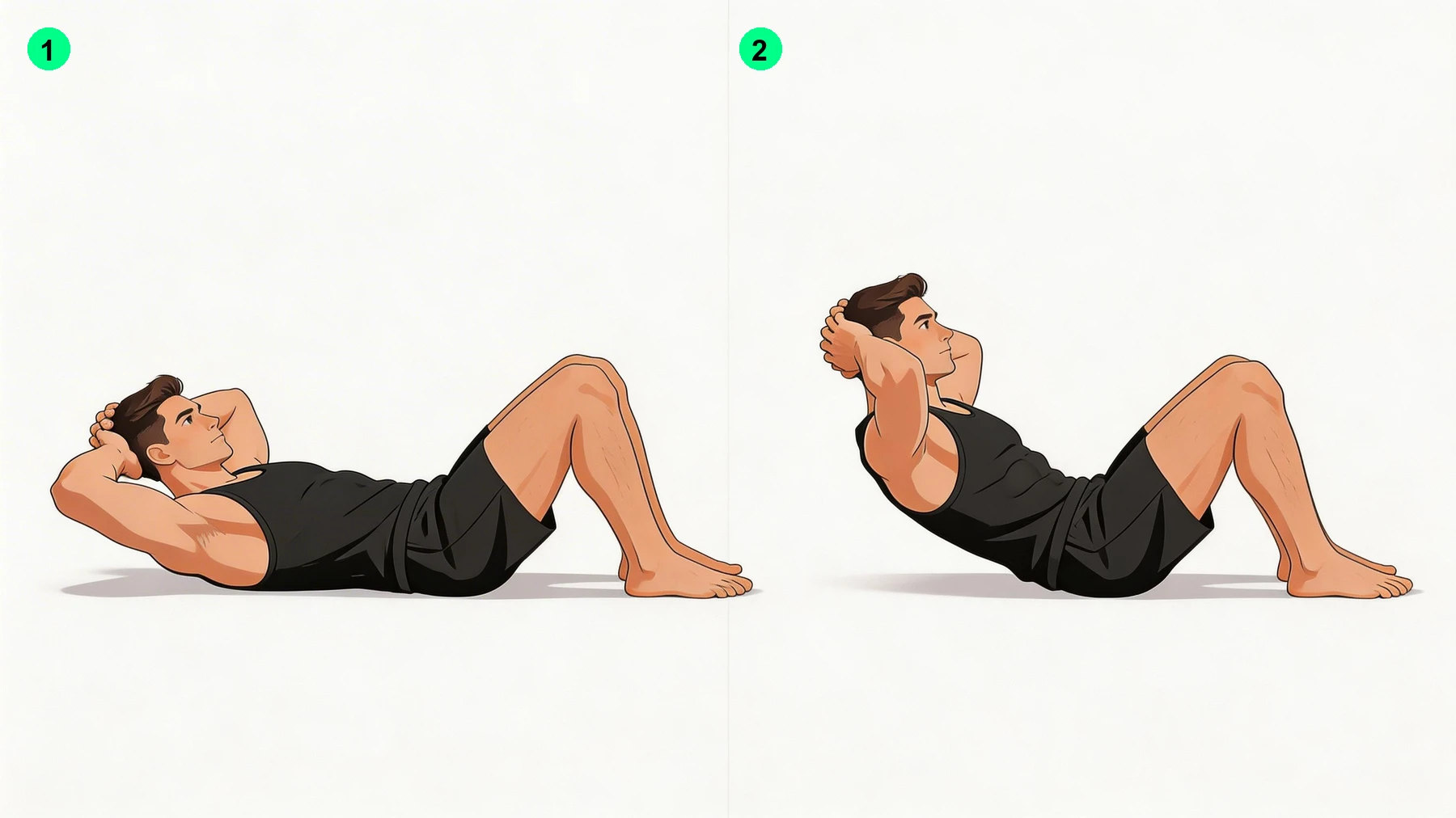 Crunch abdominal technique correcte