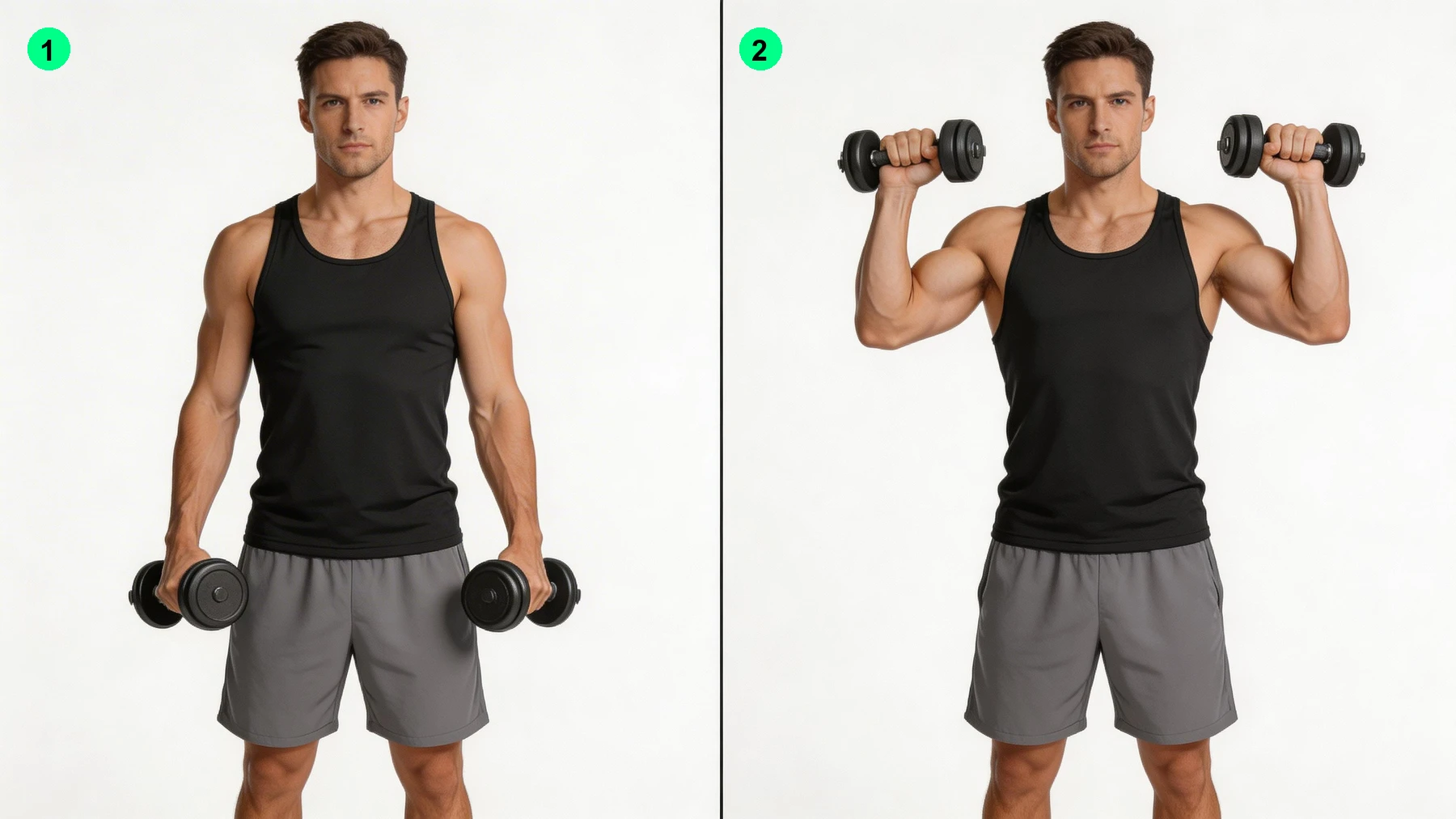 Curl biceps : technique correcte