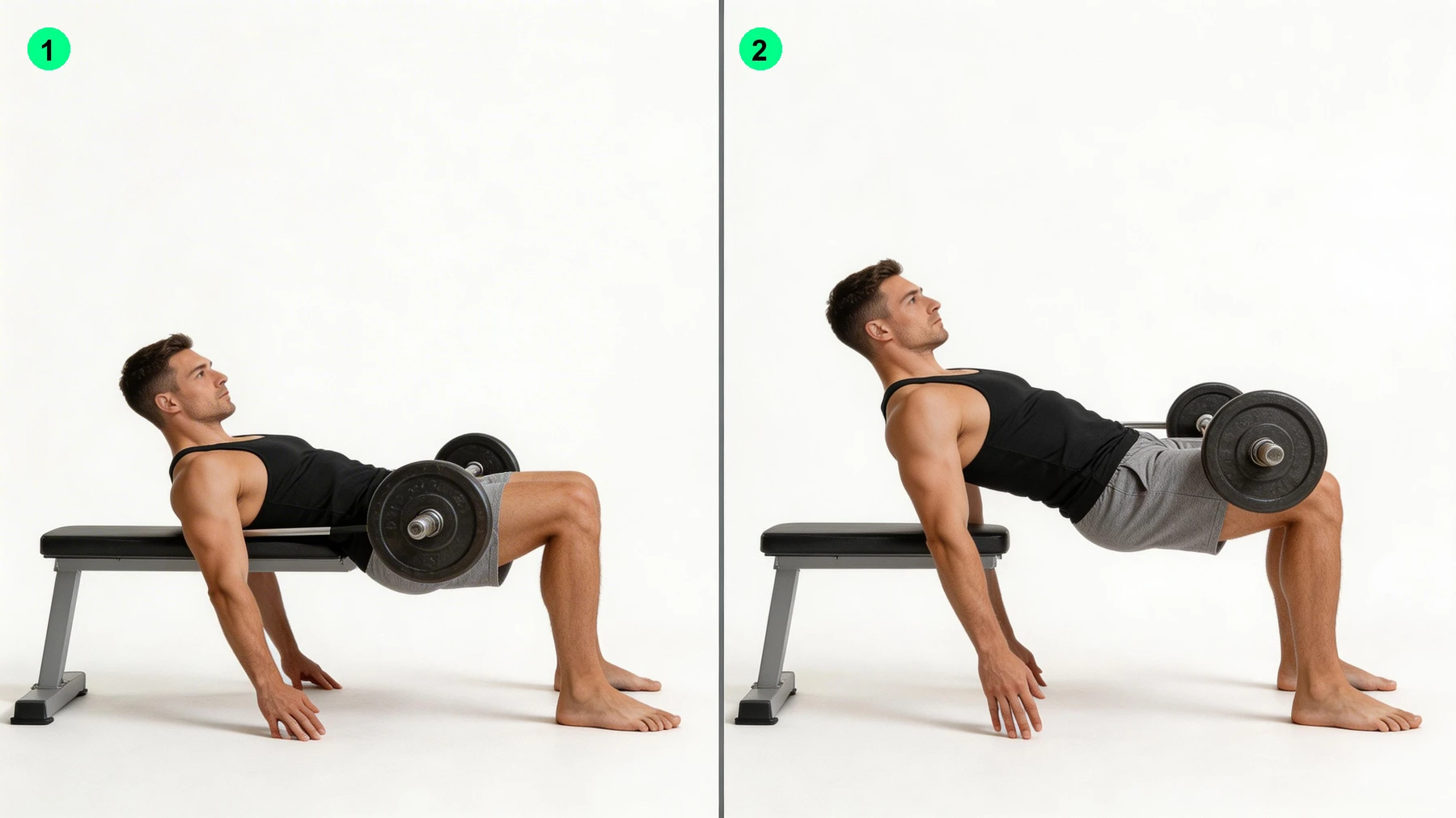 Hip thrust avec barre