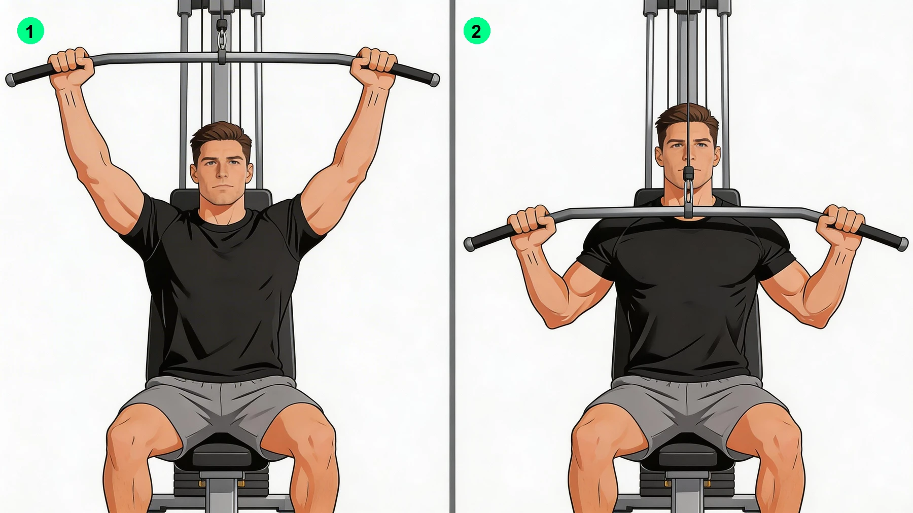 Tirage vertical a la poulie haute